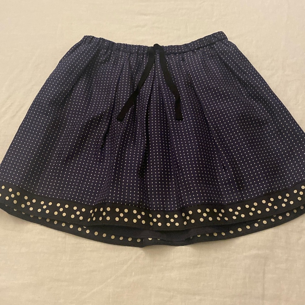 J.Crew Crewcuts Girls Navy blue silk skirt size 14